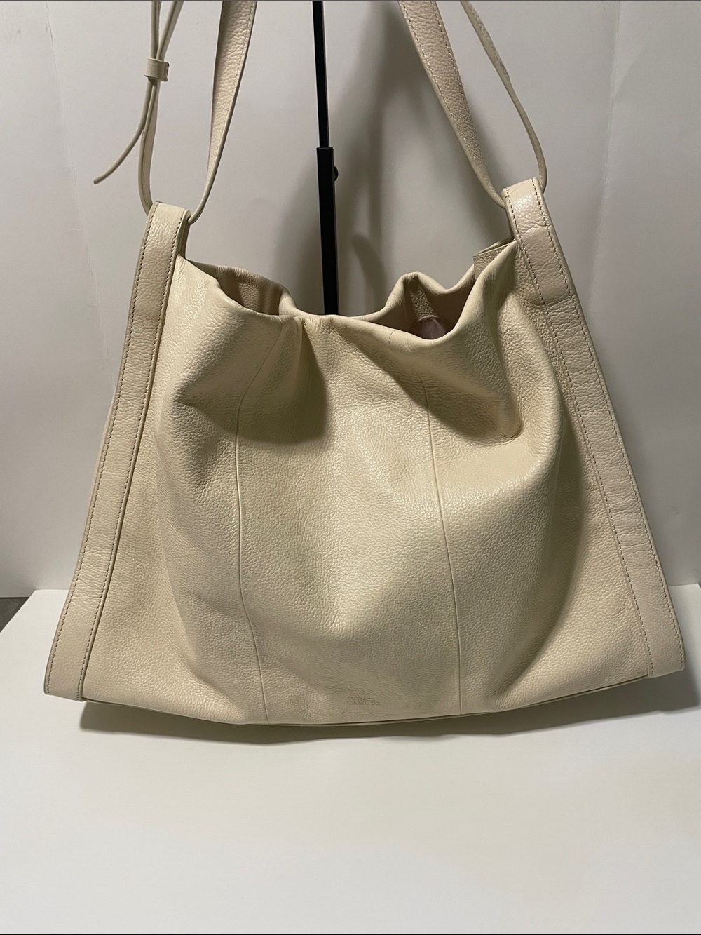 Vince Camuto Cream Leather Shoulder Bag